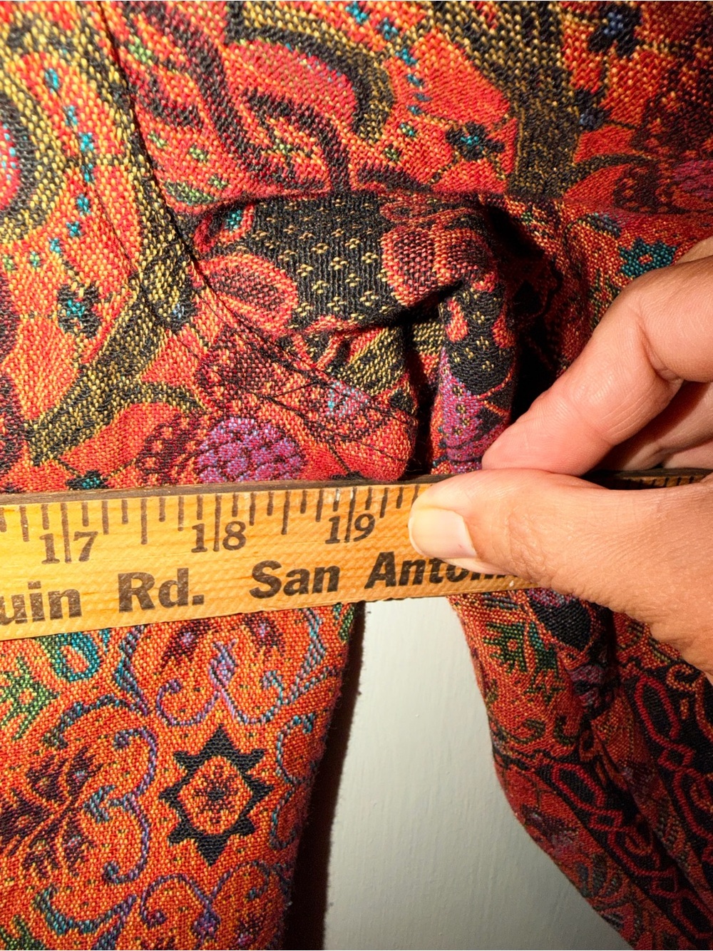 Stonebridge Signature Tapestry Patchwork Jacket Small Boho Jacquard Floral - Picture 8 of 11